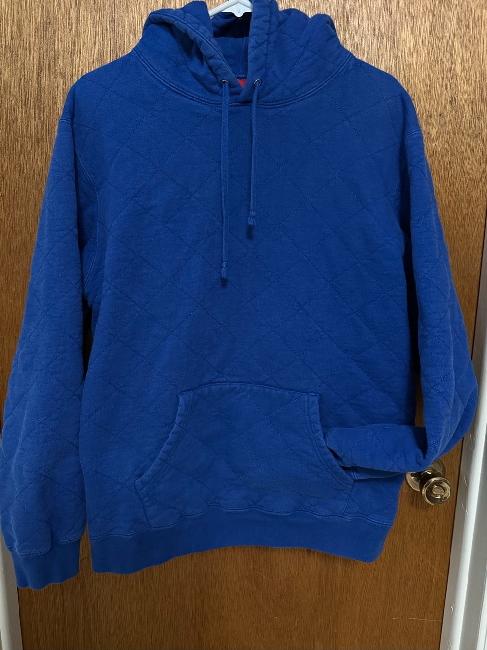 Quilted Supreme Blue Men's Pullover Hoodie